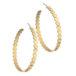 Jennifer Zeuner Jewelry Dream 2.5" Hoops 14k yellow gold plated silver