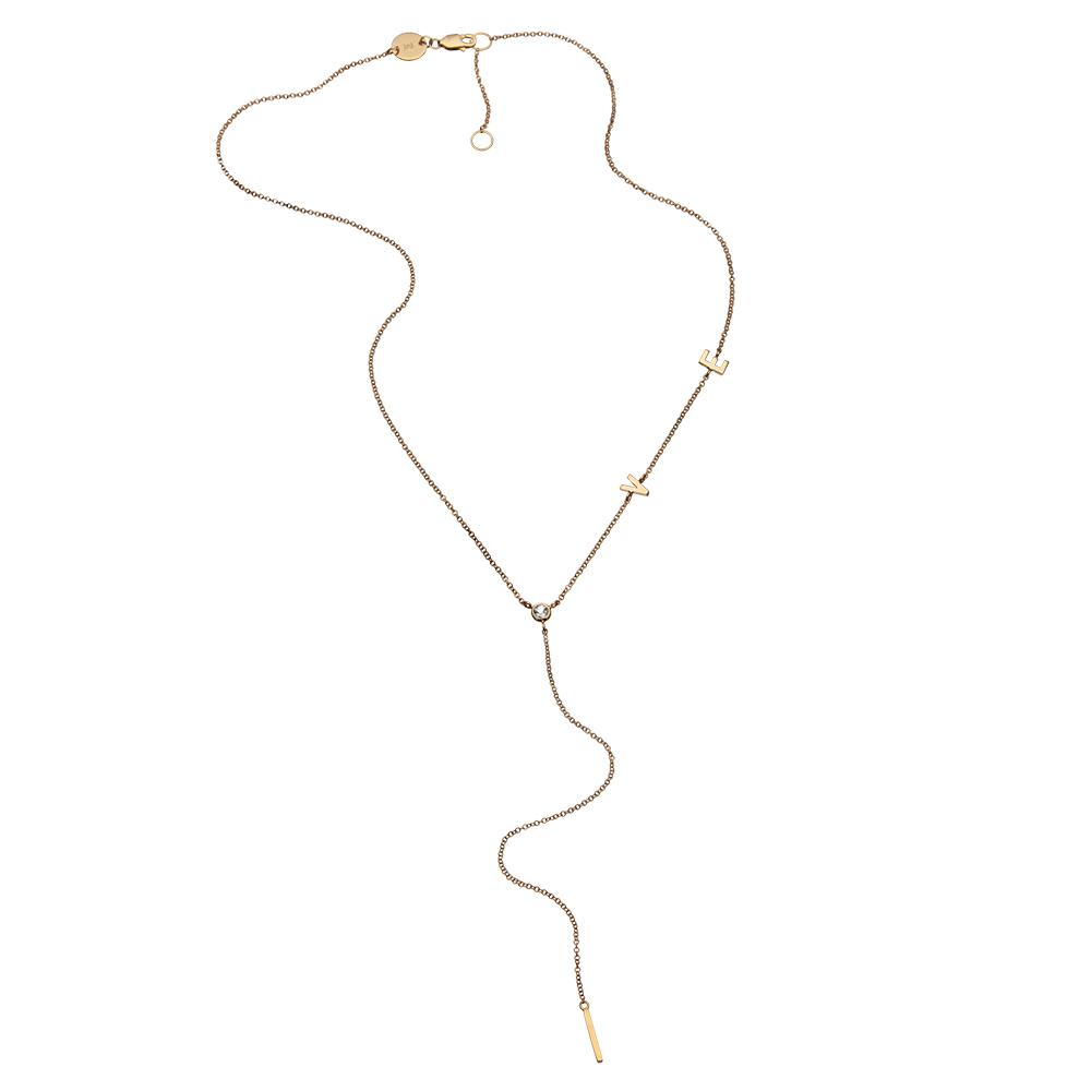 Jennifer Zeuner Jewelry Emerson Lariat gold vermeil