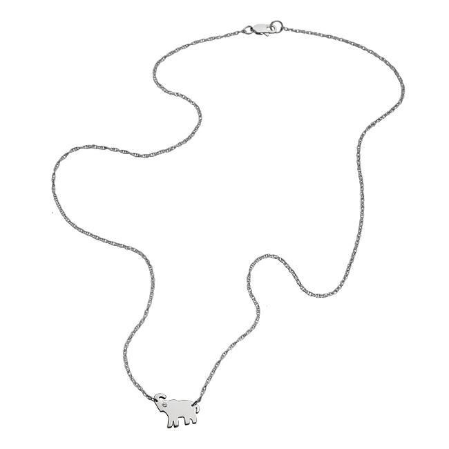 Jennifer Zeuner Jewelry Erin Mini Elephant Necklace sterling silver