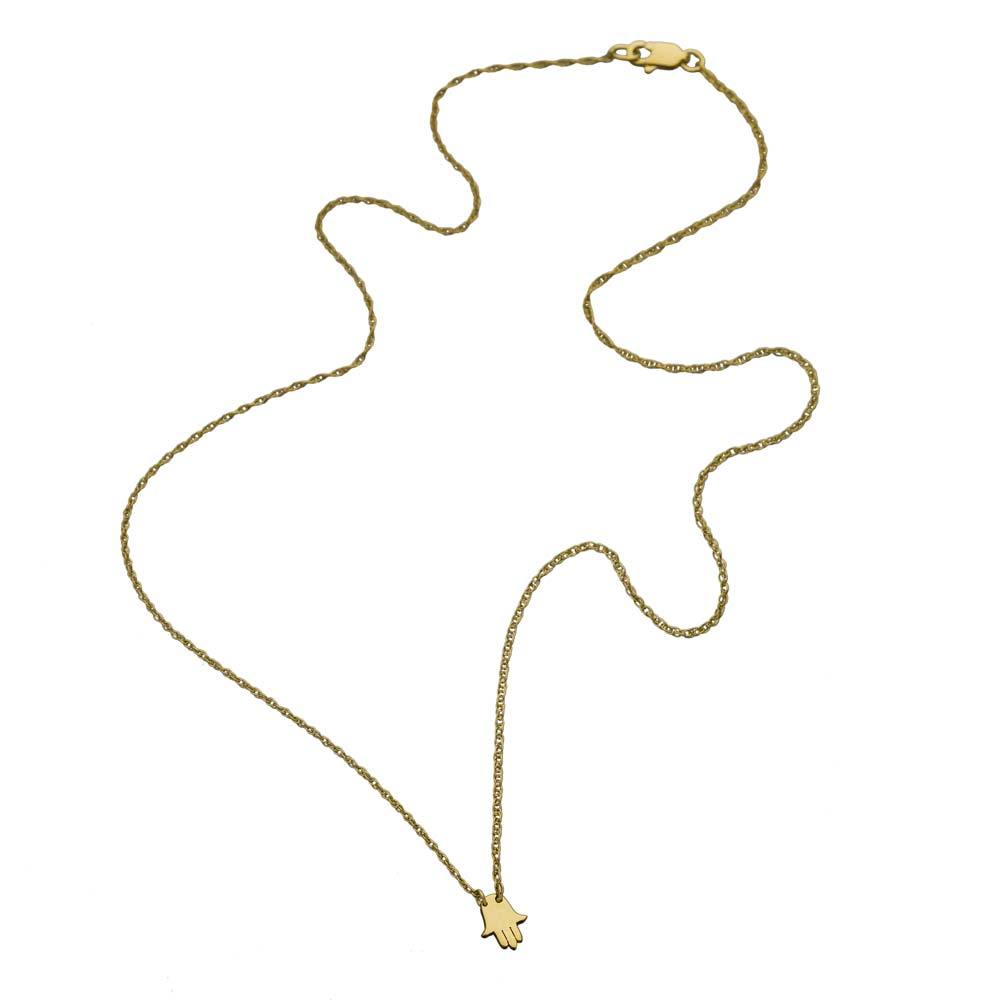 Jennifer Zeuner Jewelry Faith Mini Necklace gold vermeil