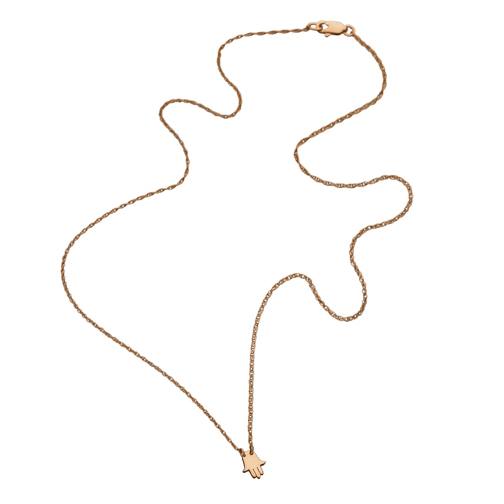 Jennifer Zeuner Jewelry Faith Mini Necklace rose vermeil