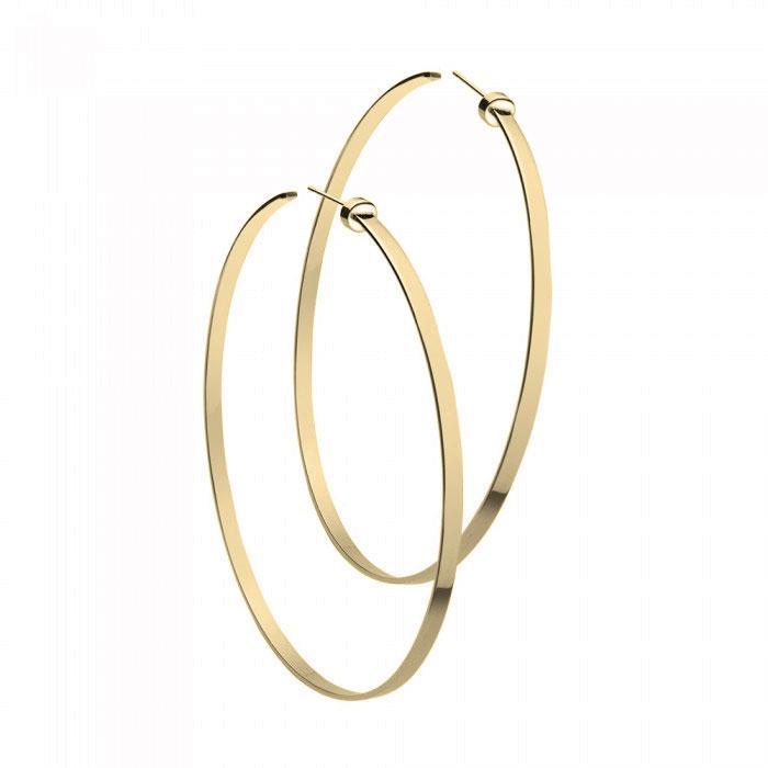 Jennifer Zeuner Jewelry Jennifer 3" Hoops 14k yellow gold plated silver