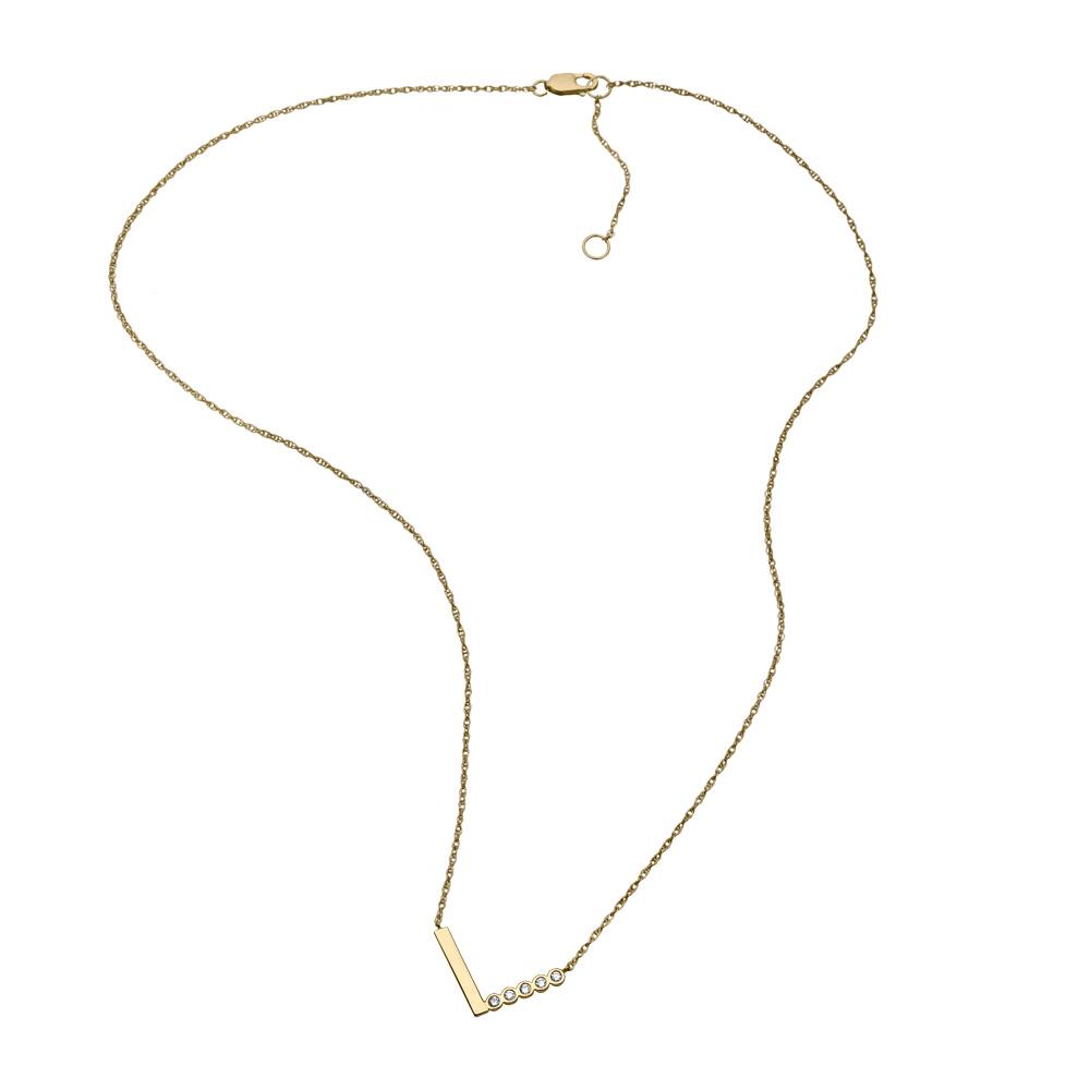 Jennifer Zeuner Jewelry Justine Diamond Necklace gold vermeil