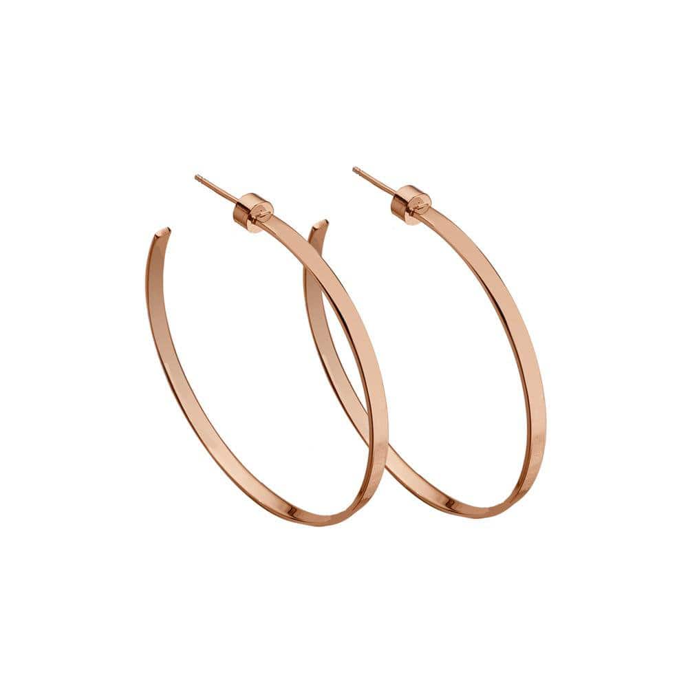 Jennifer Zeuner Jewelry Kiara 2" Hoops 14k rose gold plated silver