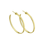 Jennifer Zeuner Jewelry Kiara 2" Hoops 14k yellow gold plated silver