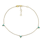Jennifer Zeuner Jewelry Koi Necklace gold vermeil / 3 stones