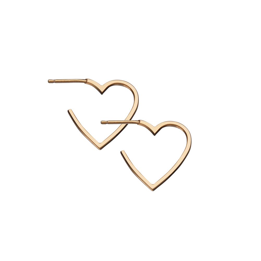 Jennifer Zeuner Jewelry Larissa 3/4" Hoops 14k yellow gold plated silver