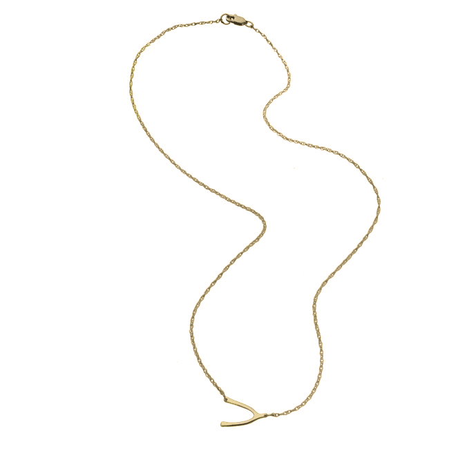 Jennifer Zeuner Jewelry Lily 1/2" Necklace gold vermeil