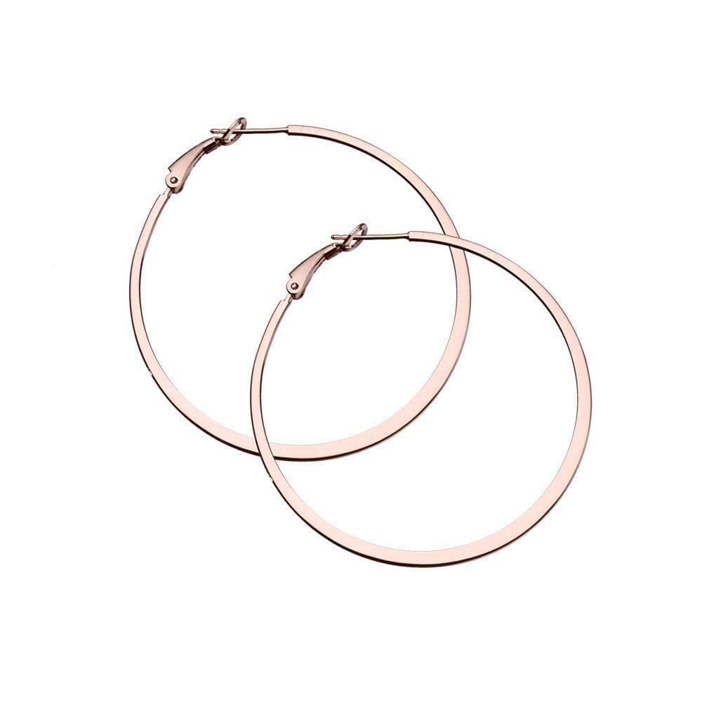Jennifer Zeuner Jewelry Liv 2" Hoops 14k rose gold plated silver