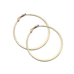 Jennifer Zeuner Jewelry Liv 2" Hoops 14k yellow gold plated silver