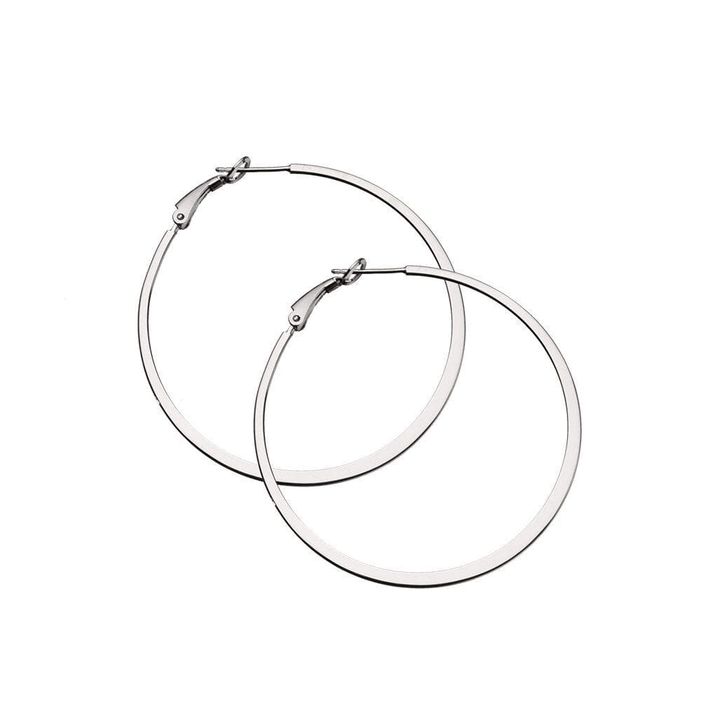 Jennifer Zeuner Jewelry Liv 2" Hoops sterling silver