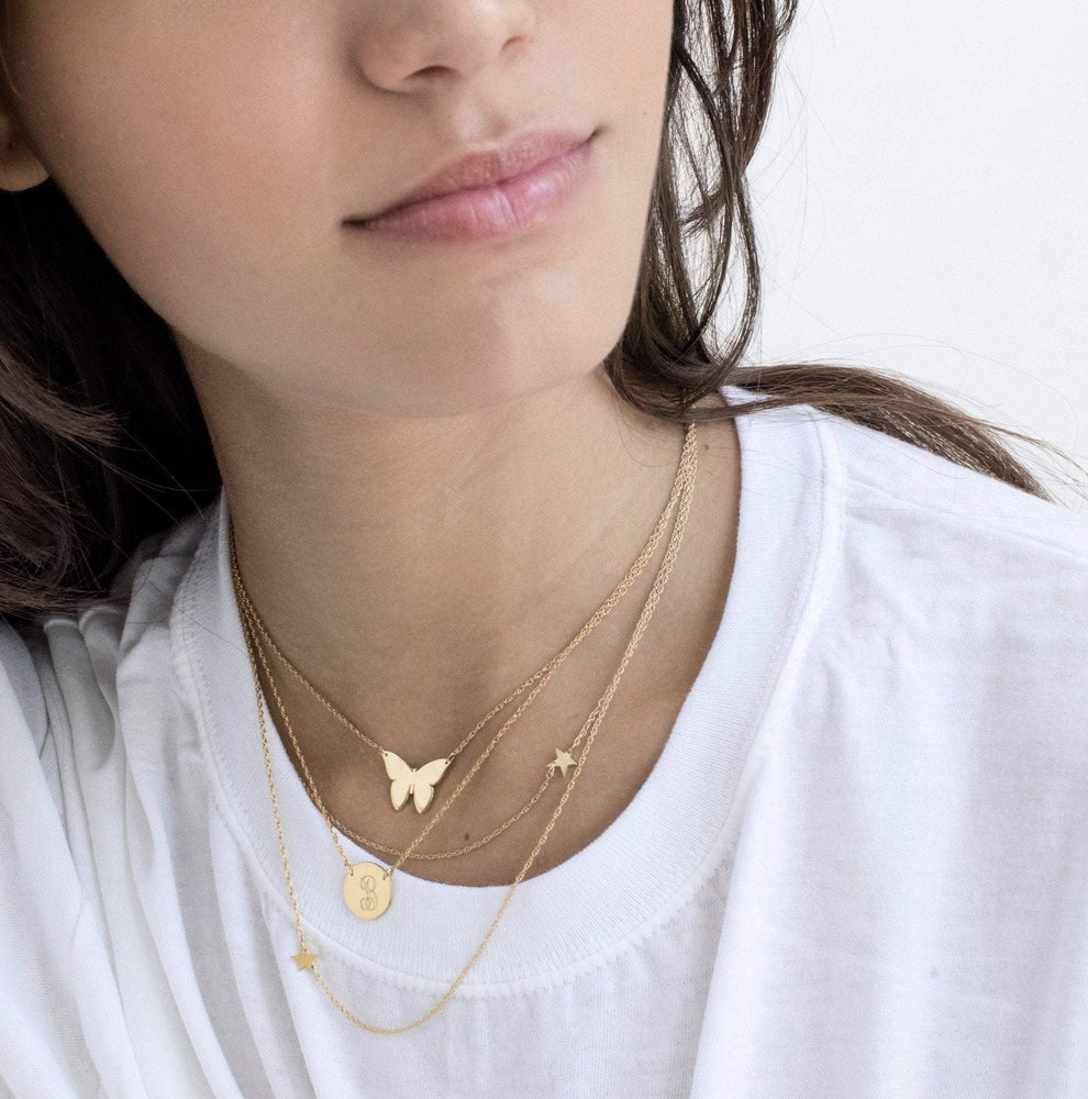 Jennifer Zeuner Jewelry Mariah 1/2" Butterfly Necklace