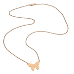 Jennifer Zeuner Jewelry Mariah 1/2" Butterfly Necklace rose vermeil
