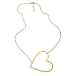 Jennifer Zeuner Jewelry Marissa Large Open Heart Necklace gold vermeil