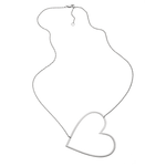 Jennifer Zeuner Jewelry Marissa Large Open Heart Necklace sterling silver