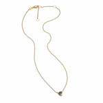 Jennifer Zeuner Jewelry Mia Enamel Necklace 14k yellow gold plated silver / black